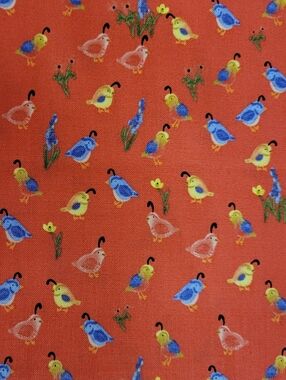 Riley Blake Designs Beautiful Day Bird Print Fabric Coral Background (0801)